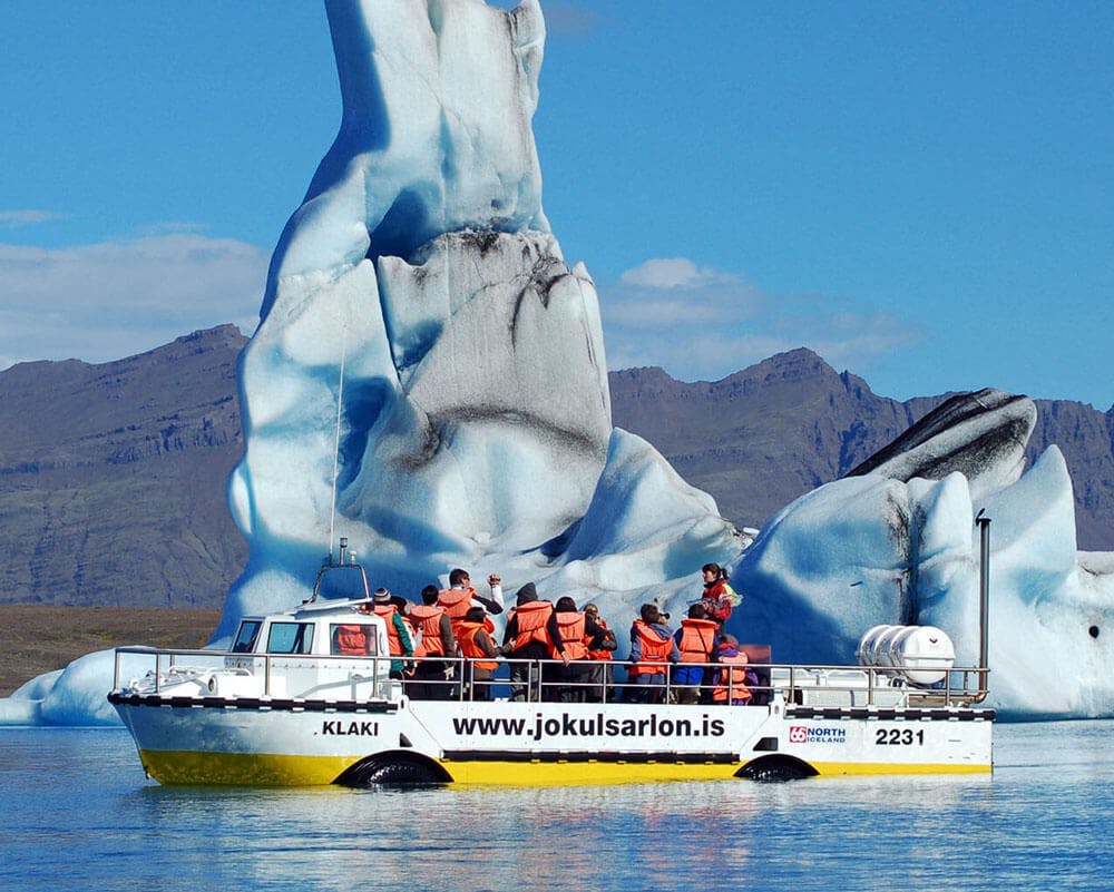 Product image for Glacier Lagoon (Jökulsárlón) & South Coast Tour with boat ride